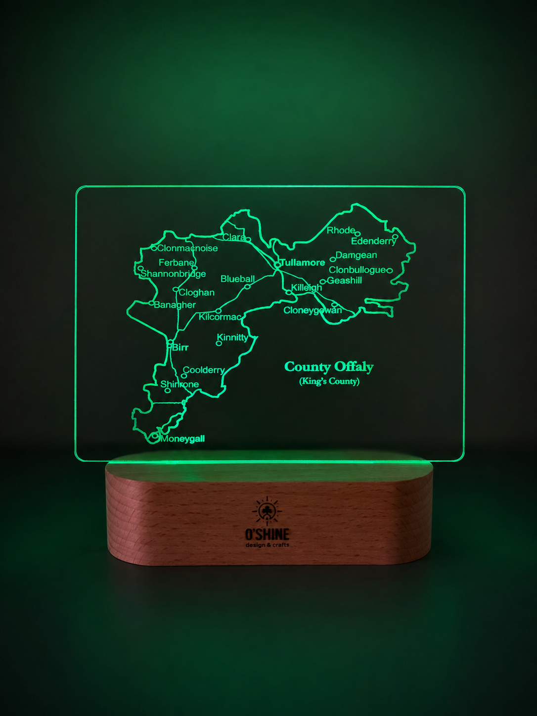 Offaly Map LED ART Light