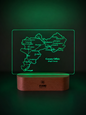 Offaly Map LED ART Light