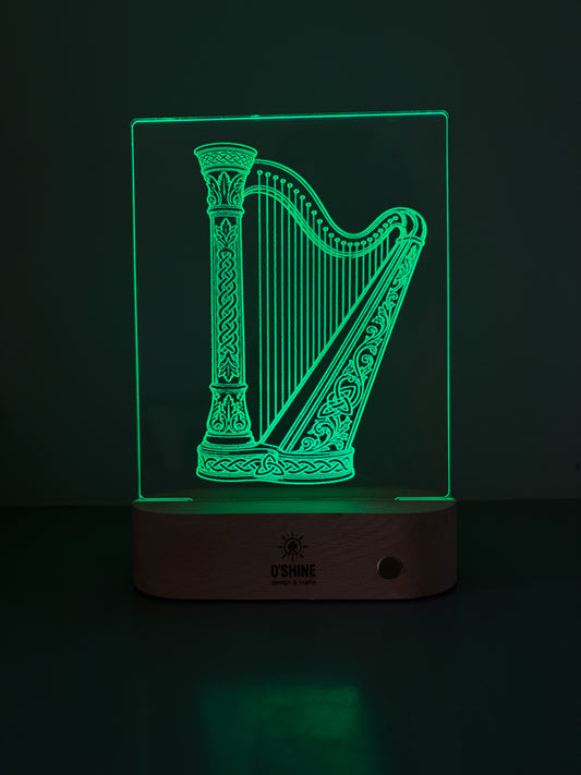 Celtic Harp Glow LED ART Light